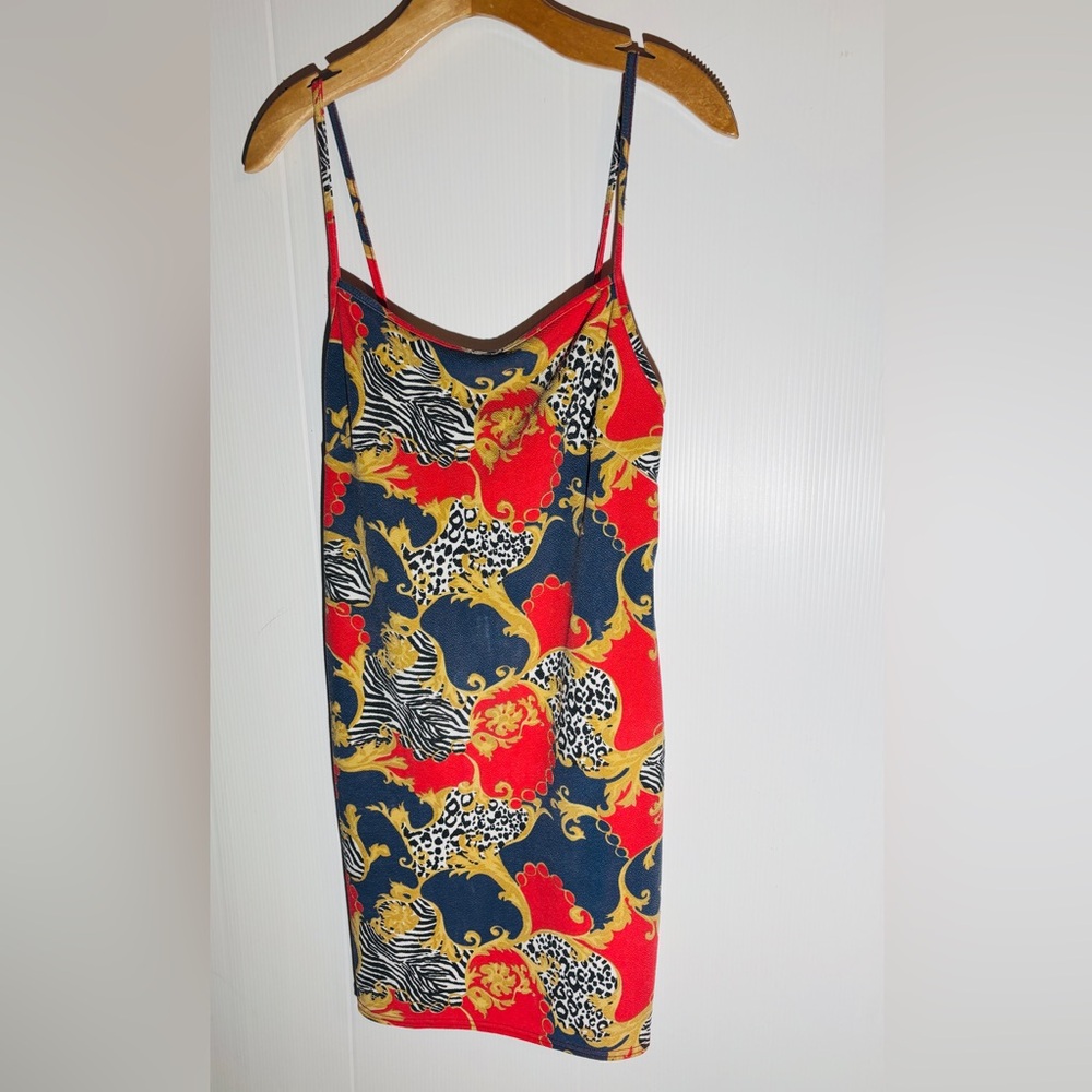 Boohoo Baroque Animal Print Bodycon Midi Dress